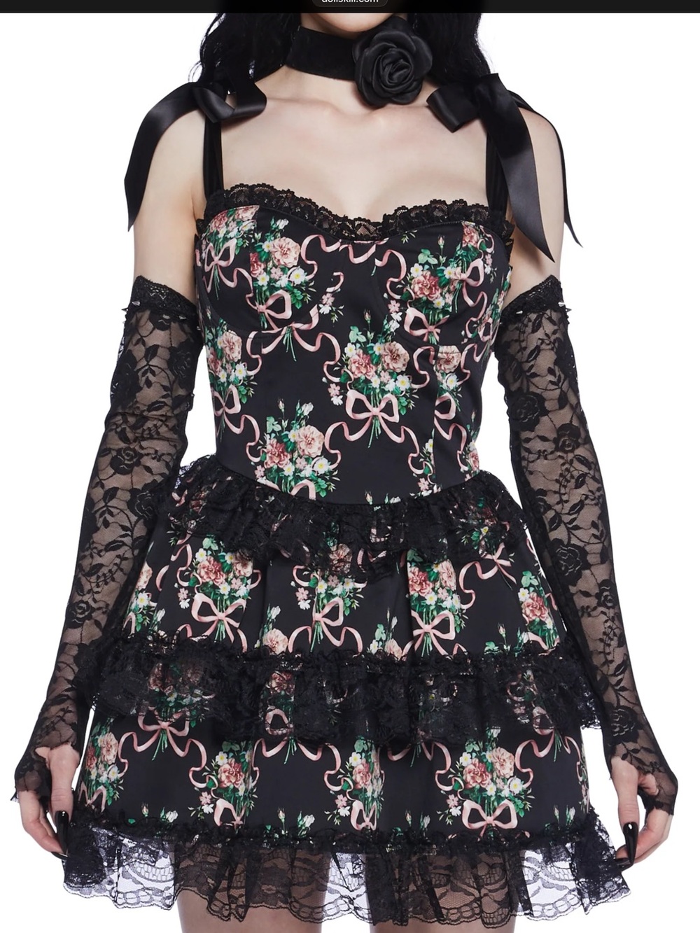 RARE Floral Mini w/ tulle slip